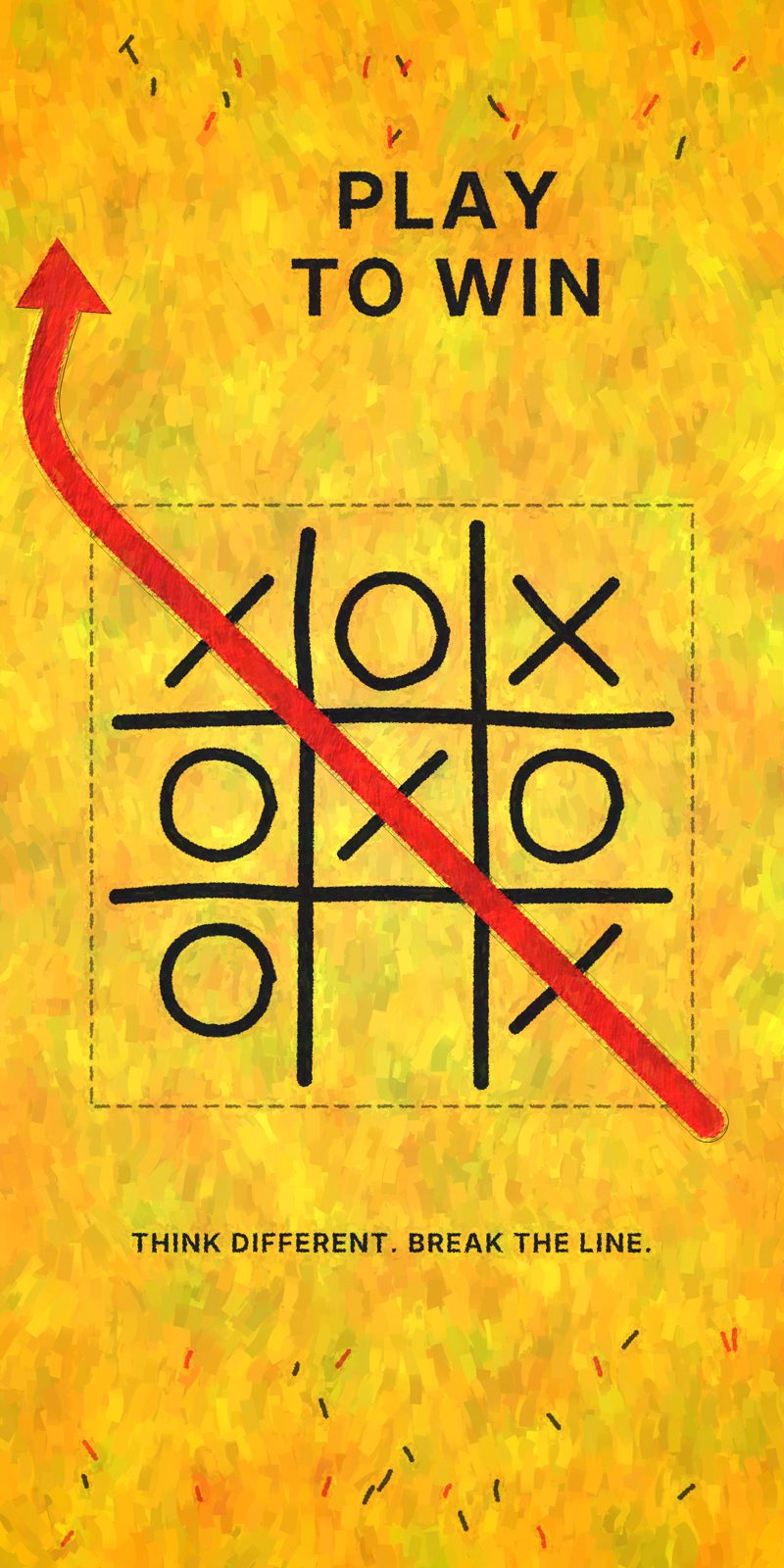 Tic-Tac-Toe Motivational Wall Art, 44-block commercial modular wall art by ConvArt